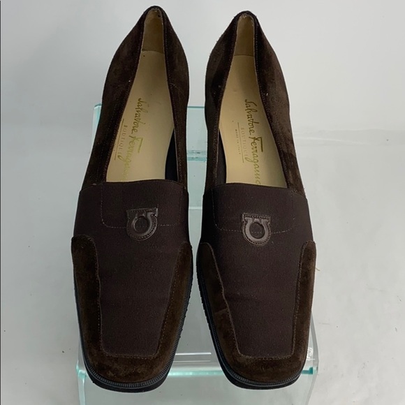 Salvatore Ferragamo Sz 10AAA Brown Suede Loafers - Picture 2 of 8